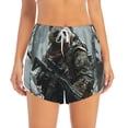 thumbnail image 4 of Lsque Surreal Panda Warrior Printed Women's Running Shorts with Liner Pockets,Elastic Quick Dry Workout Athletic Gym Yoga Shorts,Womens High Waist Shorts-Small, 4 of 9