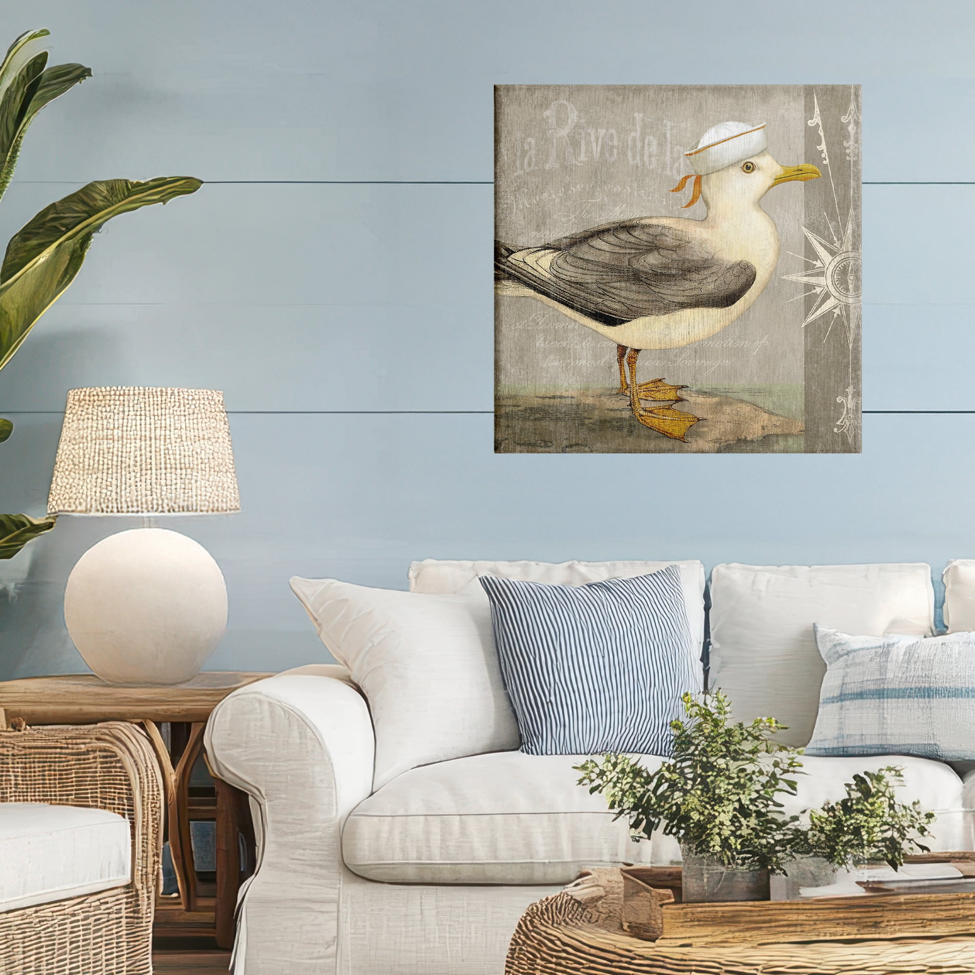Stupell Industries Rustic Little Seagull Canvas Wall Art, design by Suzanne Nicoll