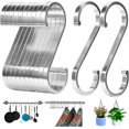 thumbnail image 1 of Paquete de 12 ganchos de aluminio en forma de S con acabado pulido para colgar ollas y sartenes, plantas, tazas de café, ropa, toallas en la cocina, el baño. JAMW Sencillez, 1 of 5