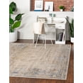 thumbnail image 3 of Unique Loom Chateau Collection Area Rug - Lincoln (7' 1" Square Blue Cream/Brown), 3 of 11