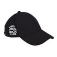 thumbnail image 2 of Gorra de béisbol ajustable con visera curvada y letras bordadas en el lateral del "Anti Social Social Club", 2 of 5