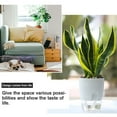 thumbnail image 2 of Plastic Self Watering Pots, Large Clear Plastic Automatic-Watering Plant Pot,Watering Planter with Drainage,Clear African Violet Pots for Indoor Plants, Wick Rope, Windowsill Gardens, Herb, Orchid, 2 of 6