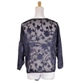 thumbnail image 3 of En Creme Brand Black Leaves and Flowers Appliques Sheer Net Short Kimono Jacket, 3 of 4