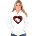 thumbnail image 4 of Betty Boop Heart Wink Blowing Kisses Women Plus Size Zipper Hoodie Brisco Brands 2X, 4 of 5