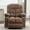 Brown, variant on Manual Rocker Recliner with Massage and Heat, 360° Swivel Rocker Recliner Chair for Living Room, 22.8in Oversized Rocking Recliners for Adults with Cup Holder, Side Pocket, Blue