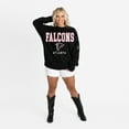 thumbnail image 3 of Women's Gameday Couture Black Atlanta Falcons Oversized Level Up Black Label Premium Fleece Sweatshirt, 3 of 6