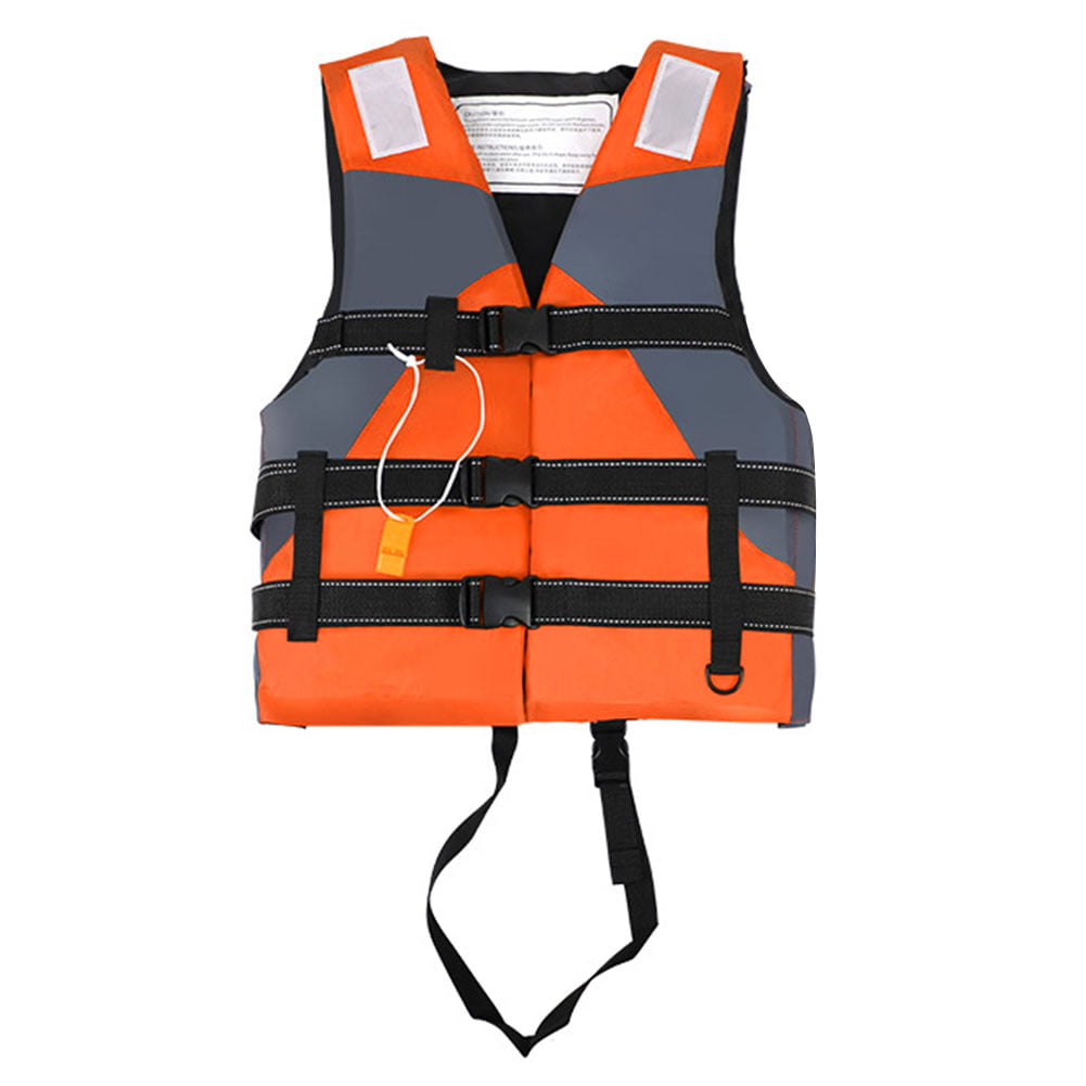Details about   Adjustable Life Jacket W/ Whistle Buoyancy Survival Floating Life Vest New 