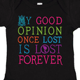 thumbnail image 4 of Inktastic Jane Austen Good Opinion Quote Girls Baby Bodysuit, 4 of 5