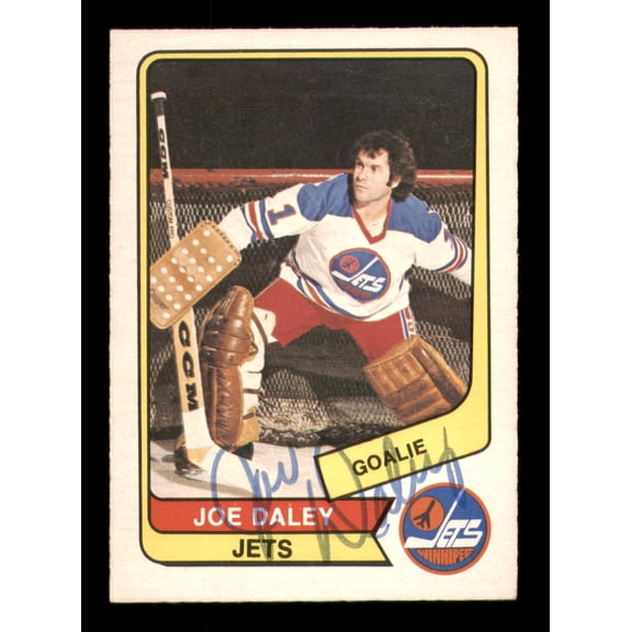 Joe Daley Autographed 1976-77 O-Pee-Chee WHA Card #20 Winnipeg Jets SKU #251905