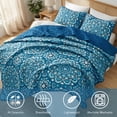 thumbnail image 6 of Regency Heights Twin/Twin Quilt Set, 3-Piece Reversible Bedspread Coverlet Set, Navy Blue Quilted Bedding Set with Shams for All Season, 6 of 10