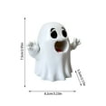 thumbnail image 3 of Halloween Ghost Figurine Resin Ghost Decor Cute Finger Statue Funny Ornaments for Halloween Decorations Christmas New Year's Gifts Porch and Indoor Home Office Desk Decor Gifts, 3 of 7