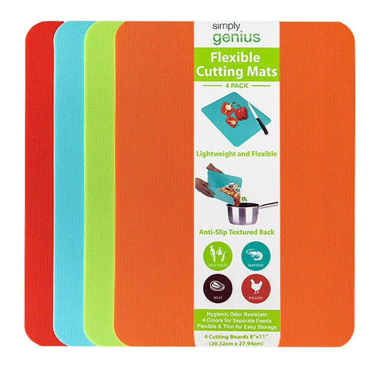 (4 Pack) Thin Clear Flexible Cutting Board Mat 12 x  