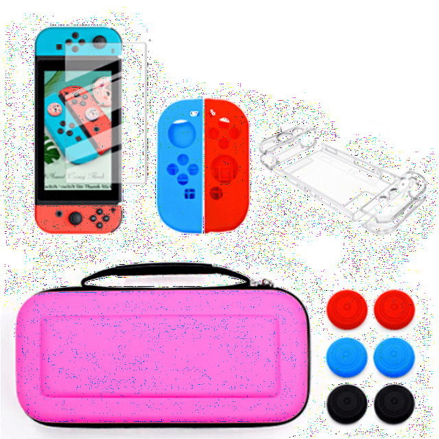 DAMAIE The Protective Case Compatible With Nintendo Switch Can Carry A 9-In-1-Pocket Switch Protective Cover Protective Cover Hd Switch Screen Protector Thumb Grip Cover.