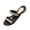 Black, variant on ShiShine Women Low Heeled Sandals with Rhinestone Slip On Casual Comfortable for Spring Summer