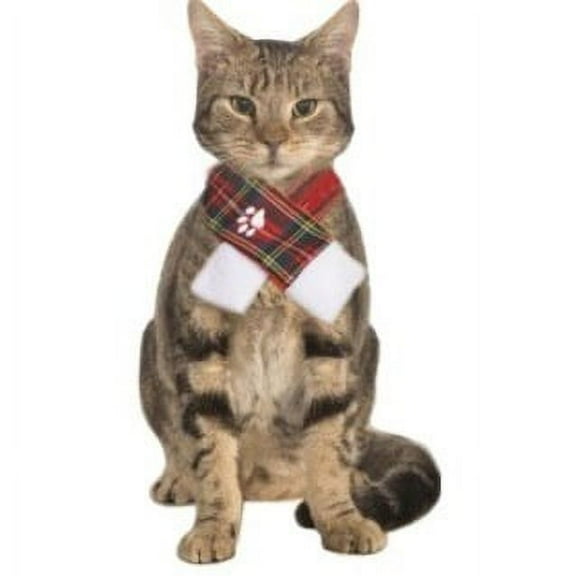 Plaid Christmas Scarf for Pets