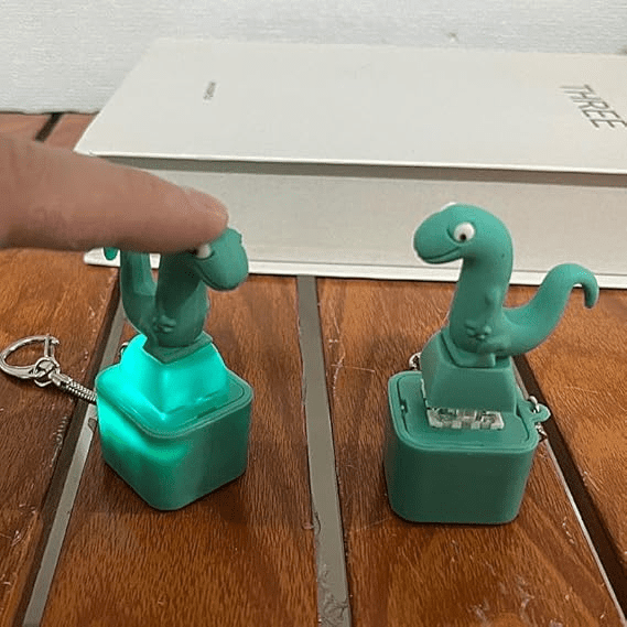 Porte-clés Lézard Sonore Rechargeable - 3 Pièces - Anti-stress Avec Lumières Colorées