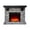 Cool Gray Stone, variant on LIVILAND 44 in. Freestanding Electric Fireplace in Warm Beige Stone
