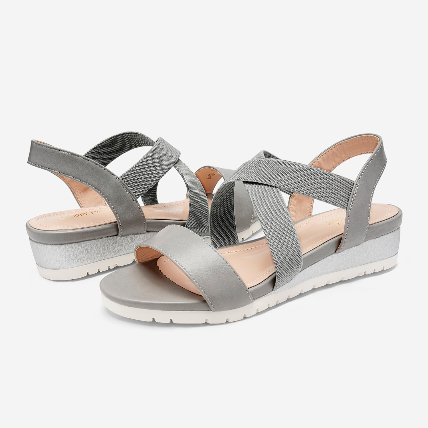 Dream Pairs - PAIRS Wedge for Casual Open Toe Ankle Strap Platform Cute Slingback Beach Wedge Sandals KARELY-1 LIGHT/GREY size 11 Walmart.com - Walmart.com