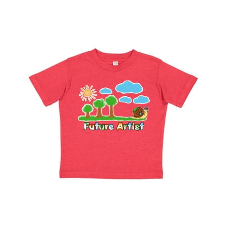 

Inktastic Painting Snail Future Artist with Trees and Clouds Gift Toddler Boy or Toddler Girl T-Shirt