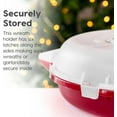 thumbnail image 2 of IRIS 30" Wreath Storage Container Box, Clear/Red, 2 of 6