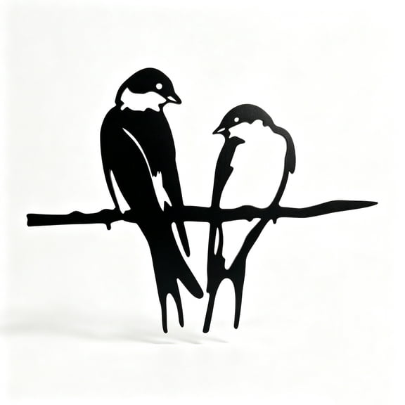 Vintage Metal Swallow Wall Hanging Ornament, Waterproof Rustproof Bird Silhouette Wall Art Sculpture, Outdoor Courtyard Garden Patio Fence Farmhouse Home Decoration Gift