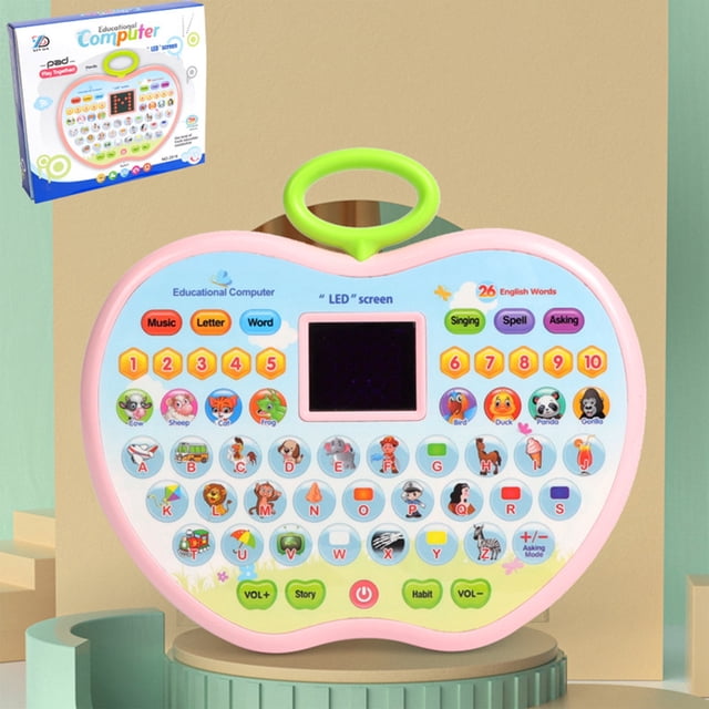 Big Save,HWRETIE Led Screen Children's Early Education Machine Toys,Multi-Functional Large-Capacity Simulation Flat Panel Learning Machine