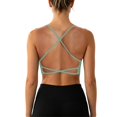 thumbnail image 2 of Endives Yoga Sport Bras Padded Yoga Bra Adjustable Spaghetti Strips High Support Workout Tops For Yoga Running Sports Bras for Women High Support, 2 of 7
