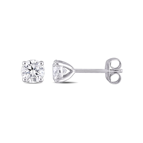 Everly Women's Moissanite 10k White Gold Earrings