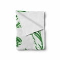 thumbnail image 2 of Modern Soft Flannel Fleece Blanket, Ukrainian Folk Art Ceramic Tile Inspired Panda Bear Featured Foliage Illustration, Cozy Plush for Indoor and Outdoor Use, 60" x 80", Hunter Green, by Ambesonne, 2 of 6