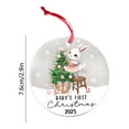 thumbnail image 3 of First Christmas Ornament 2025, Acrylic Keepsake with Personalized Year for Christmas Tree Decoration(A), 3 of 6