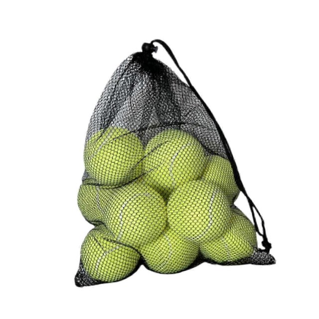 12 pelotas de tenis, prácticas pelotas de juego para actividades de entretenimiento en interiores, amarillas