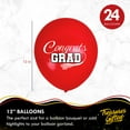 thumbnail image 2 of Red Graduation Balloon Bouquet 24 Pack - Red Graduation Party Supplies, 2 of 6