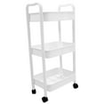 thumbnail image 5 of Monyance utility cart on wheels 3-Tier Plastic Rolling Utility Cart with Handle for Multi-functional Storage(30.31X13.58X10.24Inches), 5 of 10
