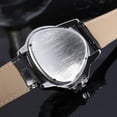 thumbnail image 5 of Reloj de pulsera mecánico automático para hombre con correa de PU (negro y plateado), 5 of 5