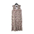 thumbnail image 5 of Bobeau Womens RUFFLE TIERED MIDI TANK Casual Dress, Pink Floral, Size Medium, 5 of 6
