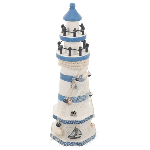 MLINS Mediterranean Style Lighthouse Model for Decoration Sturdy and Plastic Multi Color 30 inches