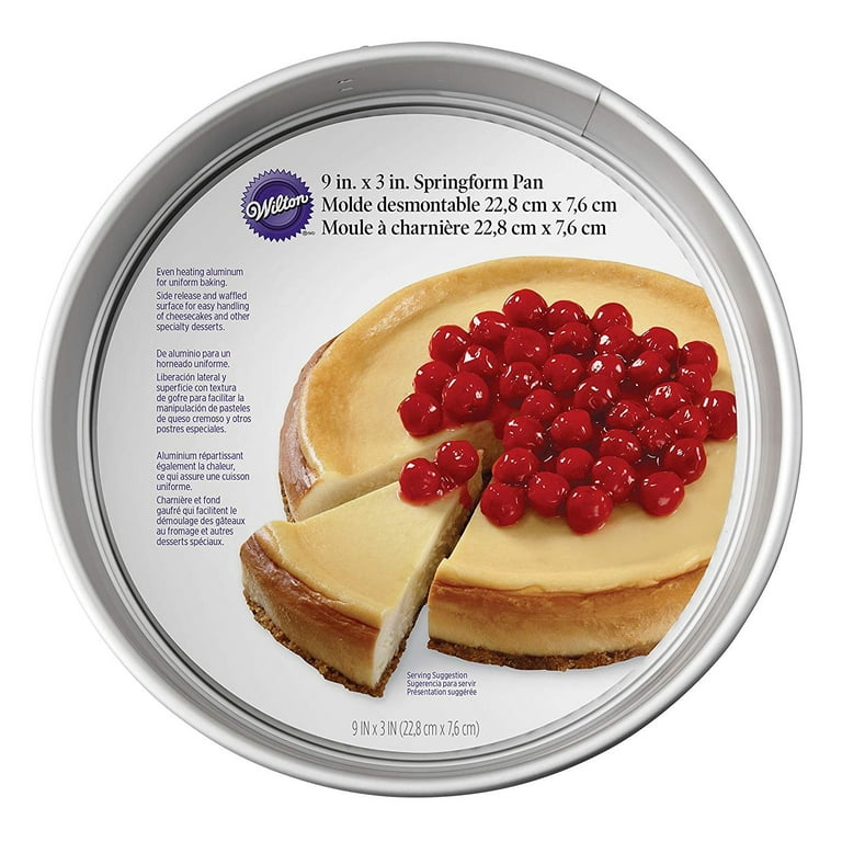 Wilton Aluminum Springform Pan, 9-Inch Round Pan for Cheesecakes and Pizza