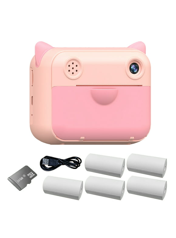 for Polaroid Camera Toy Kids Instant Print Camera Thermal Printing Camera with Paper & Flash Card Boys Girls Favorite Gi