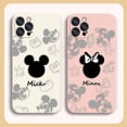 thumbnail image 2 of Case For iPhone 14 13 12 11 Pro XS Max Mini X XR 7 8 6 6S Plus Colour Simple Liquid Silicone Case Anime Cute Mickey Minnie Mouse, 2 of 5