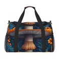 thumbnail image 1 of Balery Vintage Blue Leaf Mushroom Bolsa de Gimnasio para Mujeres, Bolsa de Viaje con Bolsillo Húmedo, Bolsa de Fin de Semana para Mujeres, Bolsa de Viaje Resistente al Agua, 1 of 7