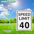 thumbnail image 2 of Uxcell 2-Pack Speed Limit 40 MPH Sign 16" x 12" Aluminum Weather Resistant Traffic Sign, 2 of 2