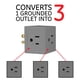 thumbnail image 5 of GE 3-Outlet Extender, 3 Pack, Grounded Wall Tap, Adapter Spaced, 3-Prong, Multiple Plug, Power Split, 5 of 6