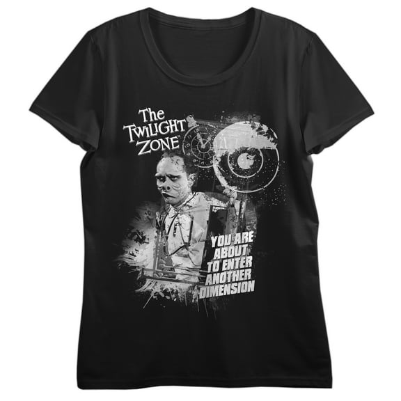 The Twilight Zone You Are About To Enter Another Dimension Women's Black Short Sleeve Tee-M