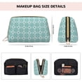 thumbnail image 2 of Bingfone Blue Print Print Leather Makeup Bag, Portable Hand-held Zipper Female Cosmetic Bag Toiletry Bag, Suitable for Home and Travel, 2 of 6