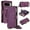 Dark purple, variant on For Google Pixel 9 / 9 Pro RFID Blocking Protective Purse Wallet Case Magnetic Flip Cover Multi-Card Slots Zipper Pocket With Metal Ring Buckle Detachable Shoulder Strap And Wrist Strap,Dark purple