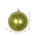 thumbnail image 3 of Vickerman MT198073D 4 in. Lime Candy Glitter Net Ornament - 3 per Bag, 3 of 3