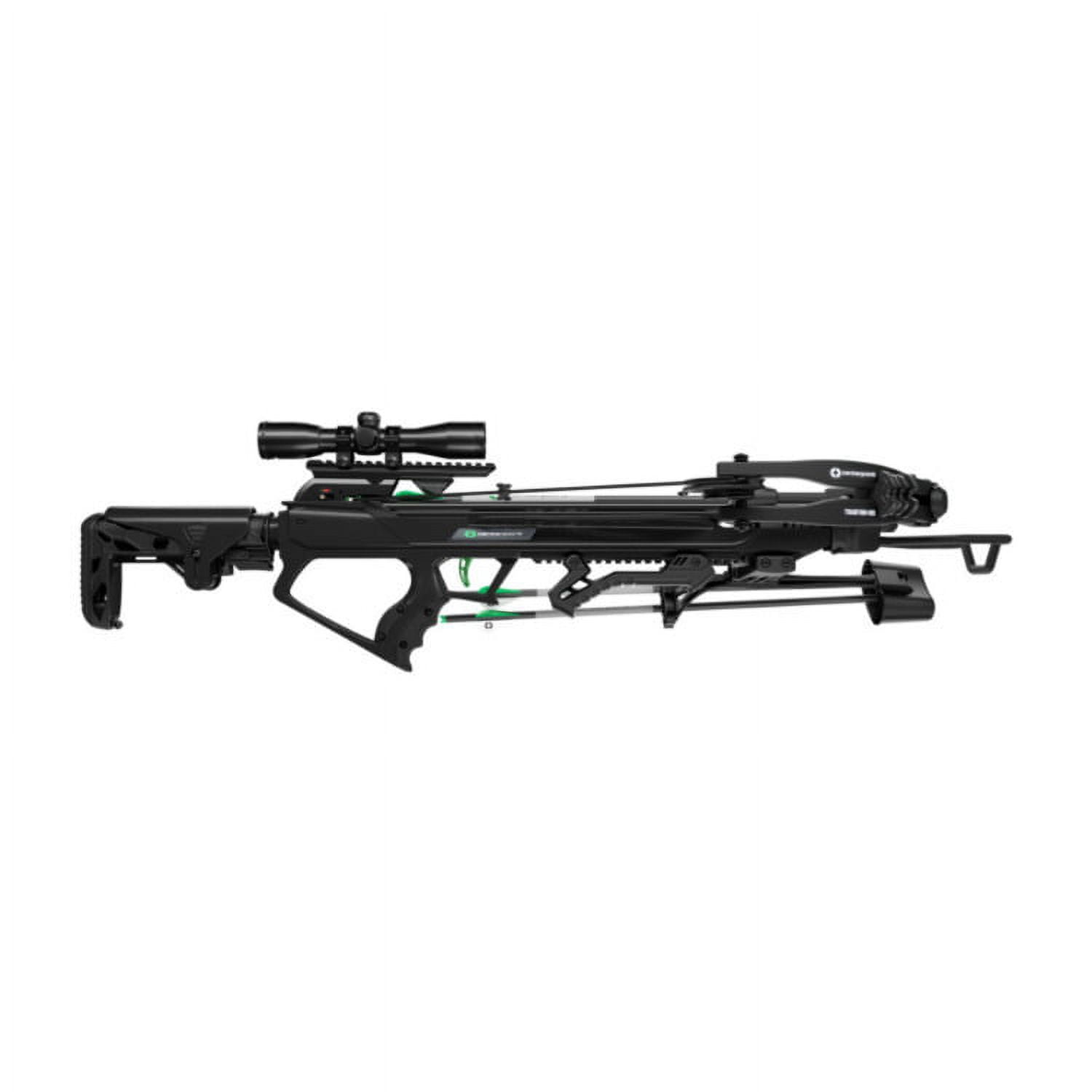 CenterPoint Tradition 405 Crossbow Package, 405 FPS, Whisper Silencing System, 4x32 Illuminated Scope, Stealth Black (C0002)