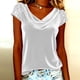 thumbnail image 2 of Camisas de Color Sólido para las Mujeres Plisado Estirable Puños Cuello en V Suéter de Manga Larga Blusa, Camisas de Manga Larga de las Mujeres, 2 of 5