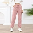 thumbnail image 2 of Diufon Women's Plush Pajama Pants Thermal High Waisted Fuzzy Fleece Home Sleepwear Pants with Pocket, 2 of 7