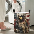 thumbnail image 5 of Yiaed Bald Eagle Soldier Print Large Laundry Basket,Dirty Clothes Hamper, Baby Laundry Hamper for Toys, Woven Laundry Basket for Clothes, Blanket Storage Basket-Medium, 5 of 6